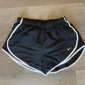 Back and white workout shorts